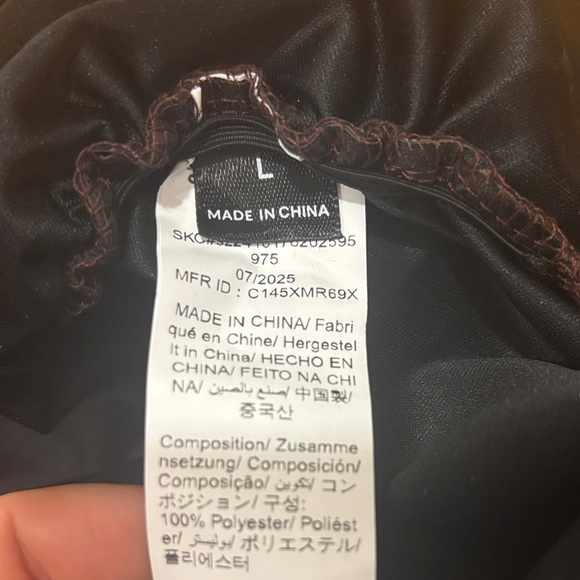 SHEIN Elegant Brown Faux Leather Strapless Camisole - Picture 3 of 3